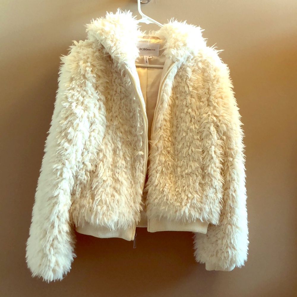 BCBG fluffy jacket